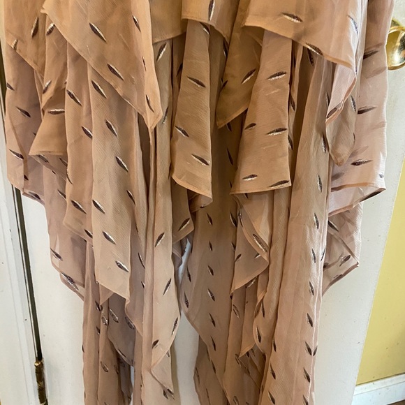 Halston Ruffle Skirt Gown! Stunning! New With Tags - Picture 4 of 15